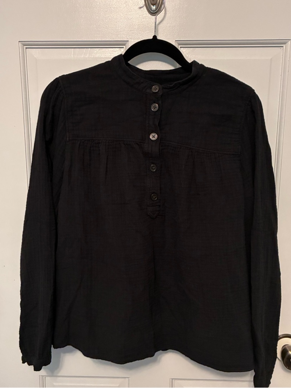 J crew black blouse in size XL